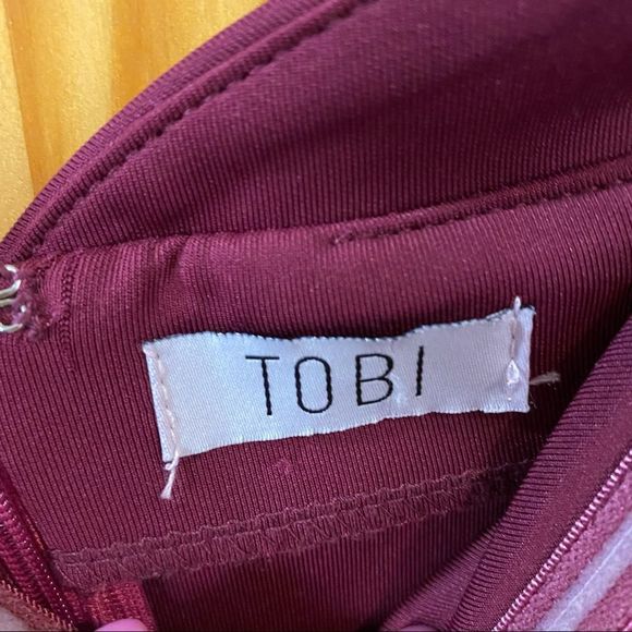 Tobi Cocktail Dress in deep burgundy. Never worn​ - Picture 3 of 4